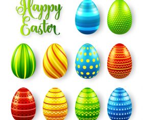 Easter egg colorful vector material 02
