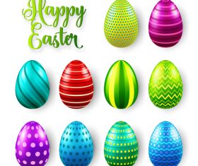 Easter egg colorful vector material 03