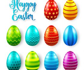 Easter egg colorful vector material 05