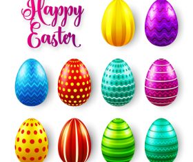 Easter egg colorful vector material 06