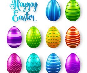 Easter egg colorful vector material 07