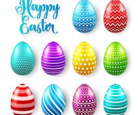 Easter egg colorful vector material 08