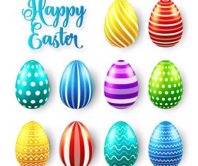 Easter egg colorful vector material 09