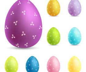 Easter egg illustration vector set