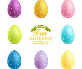 Easter egg with label design vector