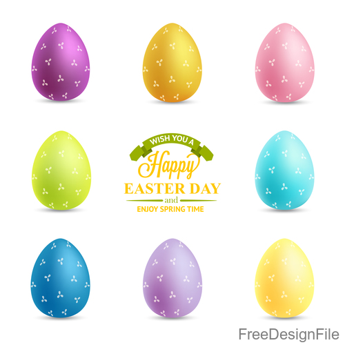 Easter egg with label design vector