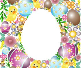 Easter elements pattern vector design