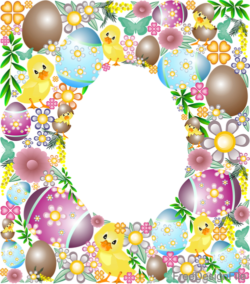 Easter elements pattern vector design