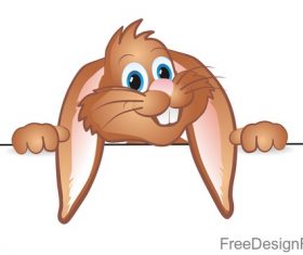 Easter funny rabbit illustration vector 03