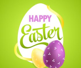 Easter color egg and green grass vector 01 free download