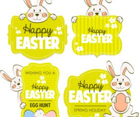 Rabbit cute silhouettes vectors free download