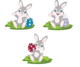 Easter rabbit illustration vector