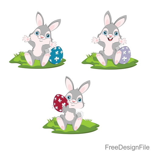 Easter rabbit illustration vector