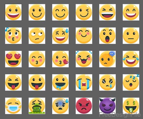 Emoji flat icons