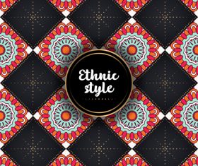 Ethnic styles vector seamless pattern design 01