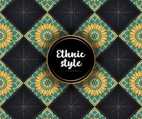 Ethnic styles vector seamless pattern design 02