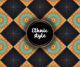 Ethnic styles vector seamless pattern design 03