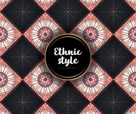 Ethnic styles vector seamless pattern design 04