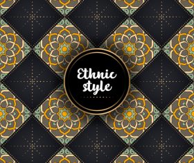 Ethnic styles vector seamless pattern design 05