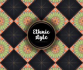 Ethnic styles vector seamless pattern design 06