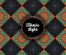 Ethnic styles vector seamless pattern design 07