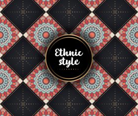 Ethnic styles vector seamless pattern design 08