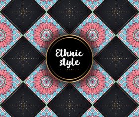 Ethnic styles vector seamless pattern design 09