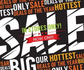 Fashion big sale text background vector