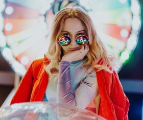 Fashion girl with sunglasses Stock Photo