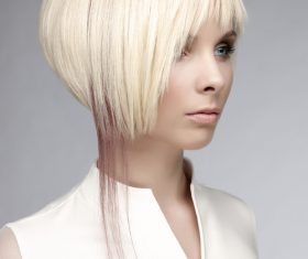 Fashion short hair girl Stock Photo 01