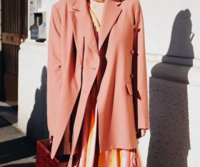 Female model on the street Stock Photo