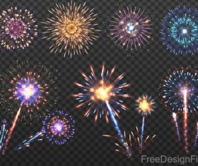 Festival firework beautiful design vector 03
