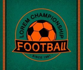 Football club vintage poster design vector 02