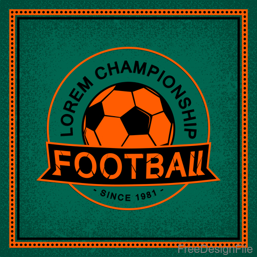 Football club vintage poster design vector 02