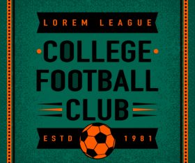 Football club vintage poster design vector 03