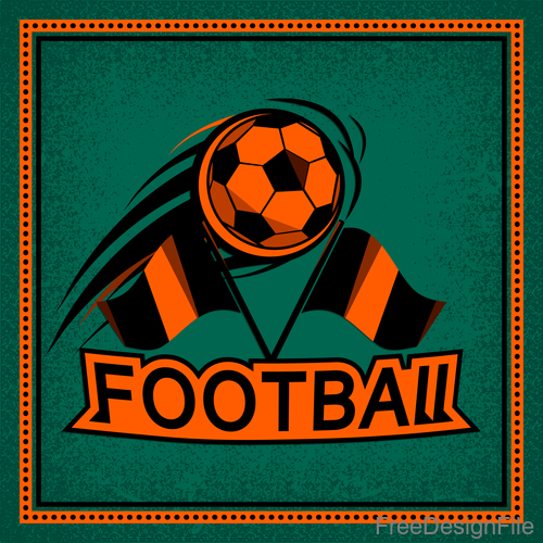 Football club vintage poster design vector 04