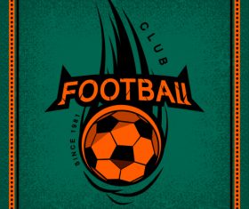 Football club vintage poster design vector 05