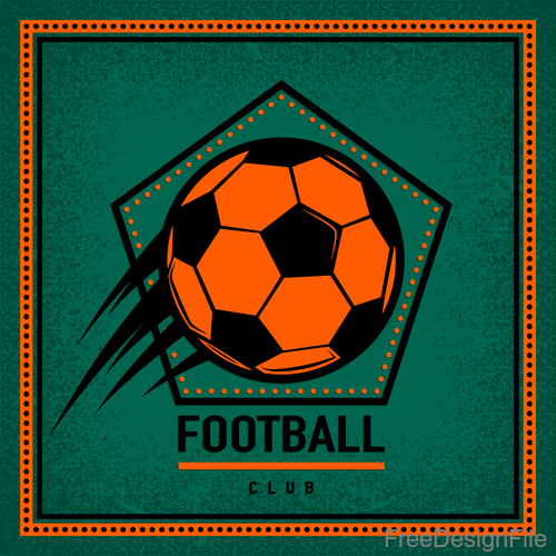 Football club vintage poster design vector 06