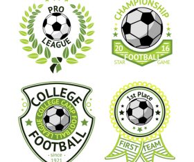 Football logos design vector set 01