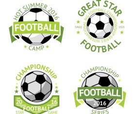 Football logos design vector set 02