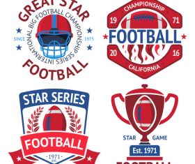 Football sign with logos vector