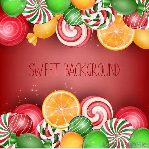 Fresh sweet background vector material 04