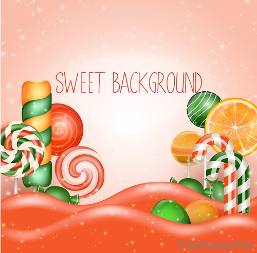 Fresh sweet background vector material 05