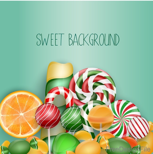 Fresh sweet background vector material 06