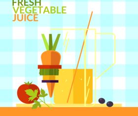 Fresh vegetable juice design vector 01