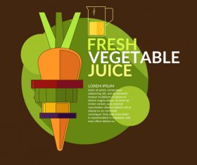 Fresh vegetable juice design vector 02