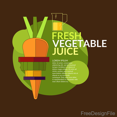 Fresh vegetable juice design vector 02