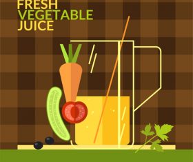 Fresh vegetable juice design vector 03