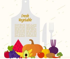 Fresh vegetable poster vector