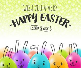 Funny easter egg design vectors 02